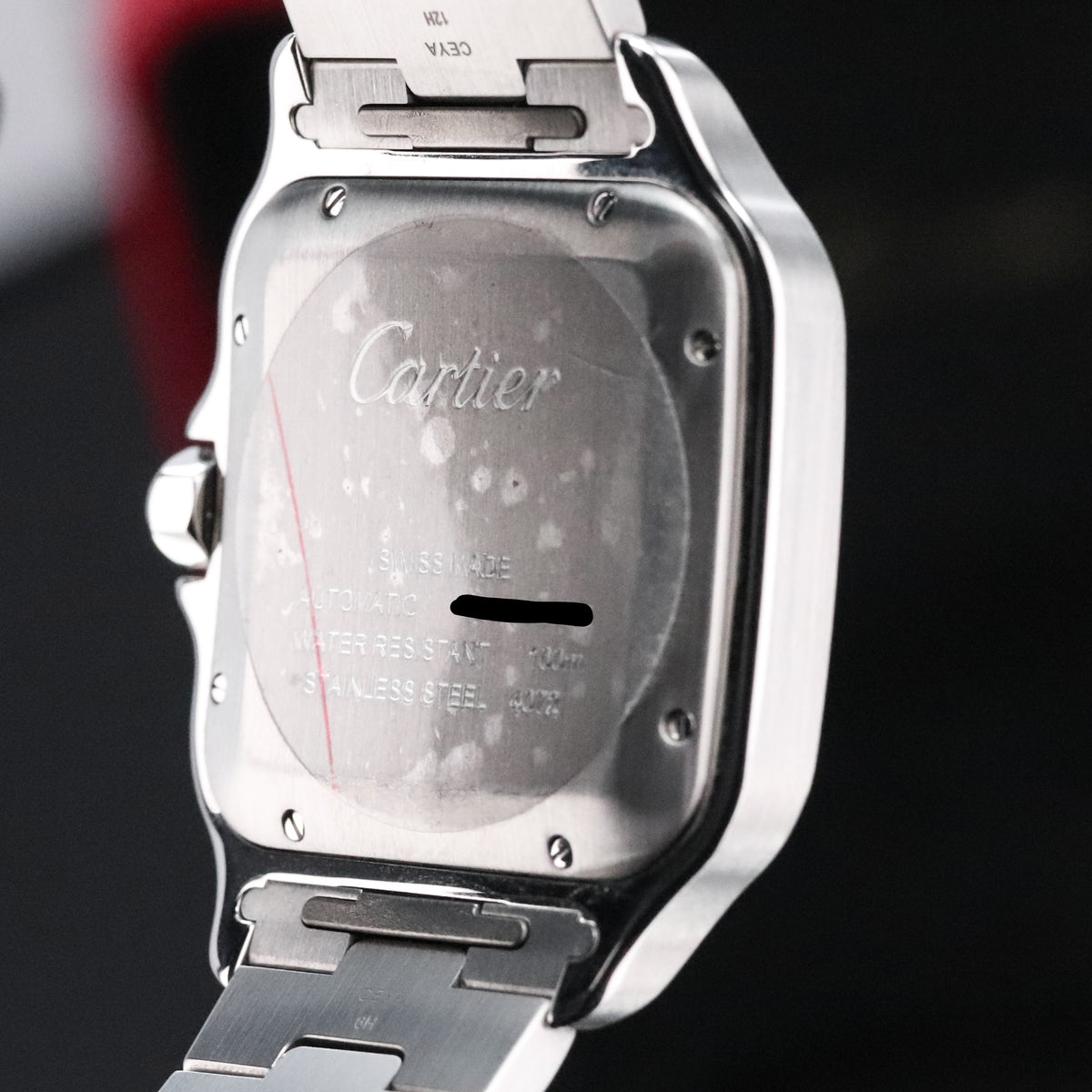 Cartier Santos De Cartier Complete 39.8mm Steel Case White Dial Silver Steel Bezel Steel Bracelet WSSA0009