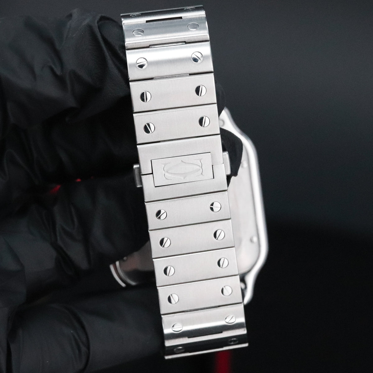 Cartier Santos De Cartier Complete 39.8mm Steel Case White Dial Silver Steel Bezel Steel Bracelet WSSA0009