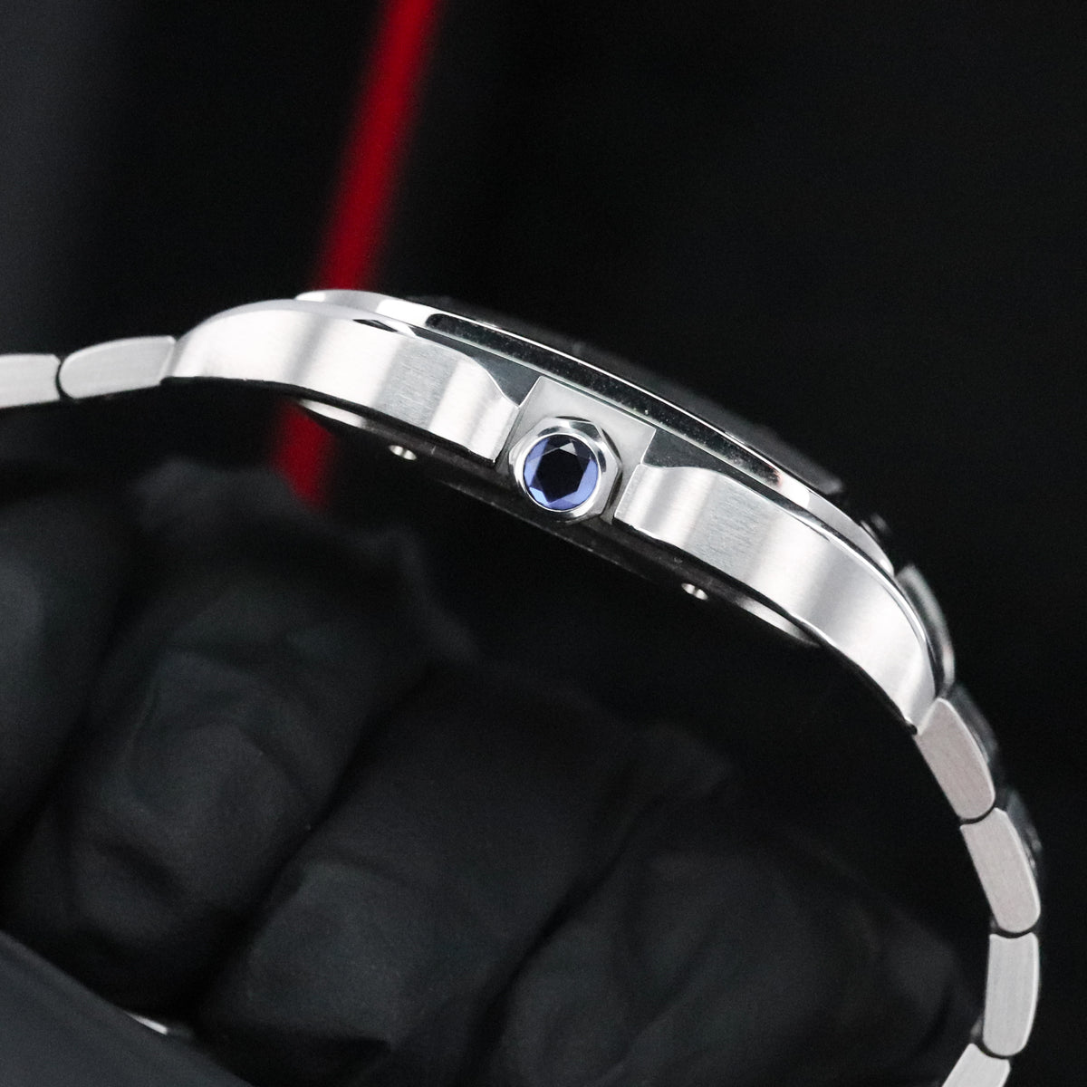 Cartier Santos De Cartier Complete 39.8mm Steel Case White Dial Silver Steel Bezel Steel Bracelet WSSA0009