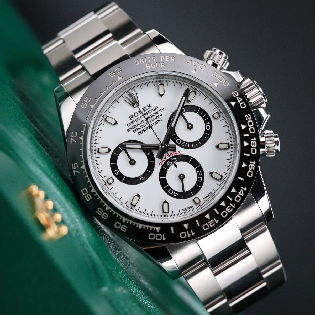 Rolex Daytona Cosmograph 40mm Panda White Dial Chronograph Oyster Steel 116500LN