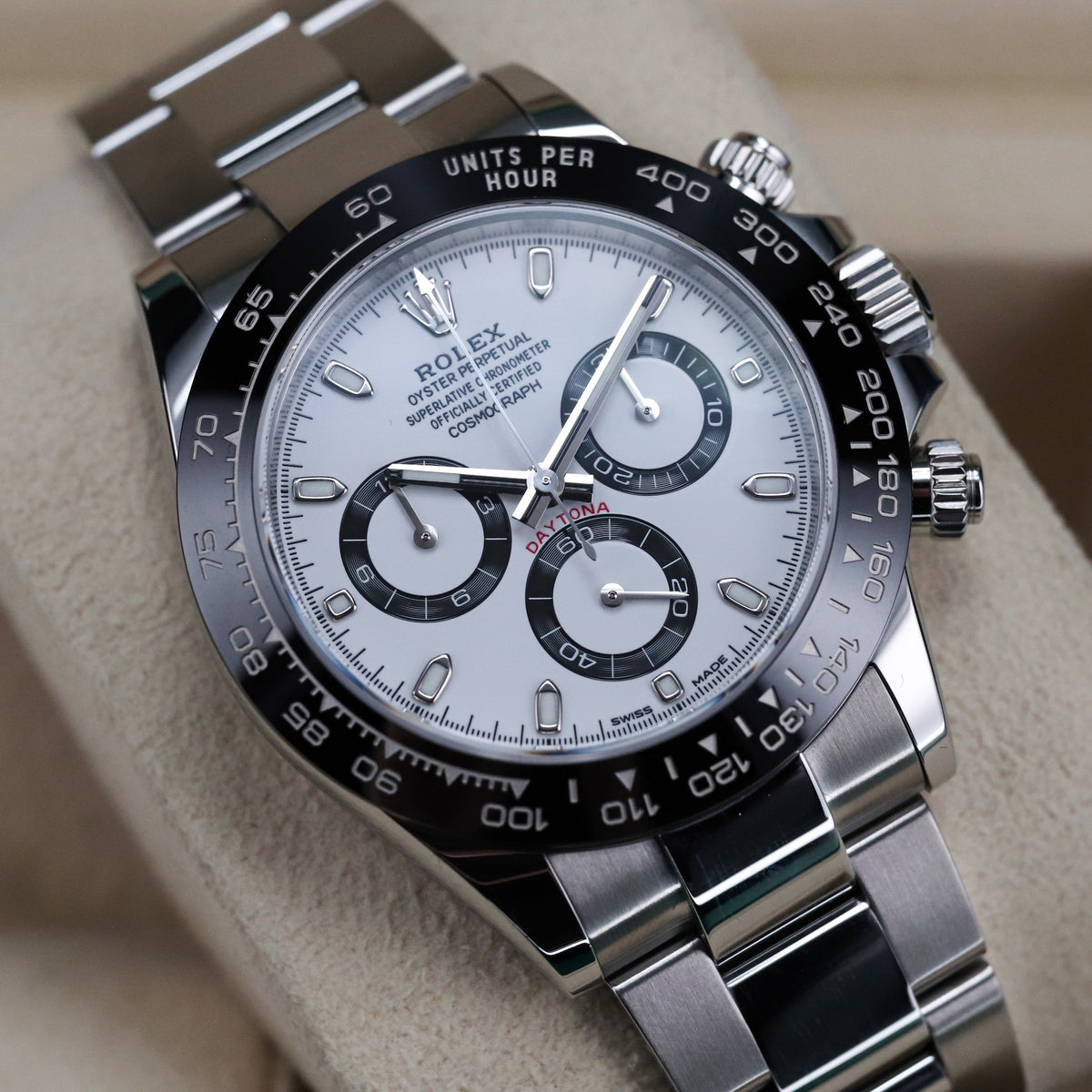 Rolex Daytona Cosmograph 40mm Panda White Dial Chronograph Oyster Steel 116500LN