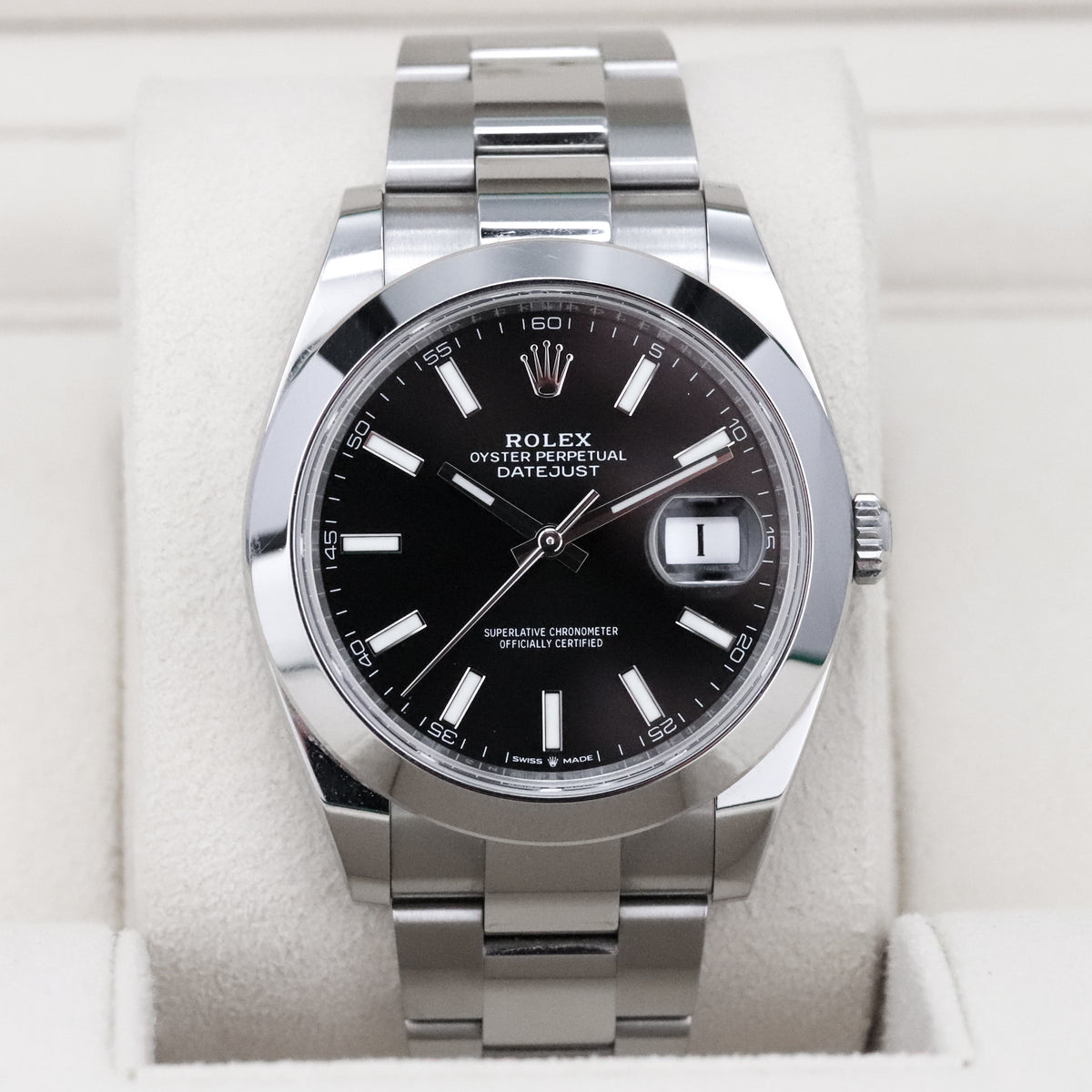Rolex Datejust [2022 COMPLETE] 41mm Steel Case Black Dial Steel Silver Bezel Oyster Bracelet 126300