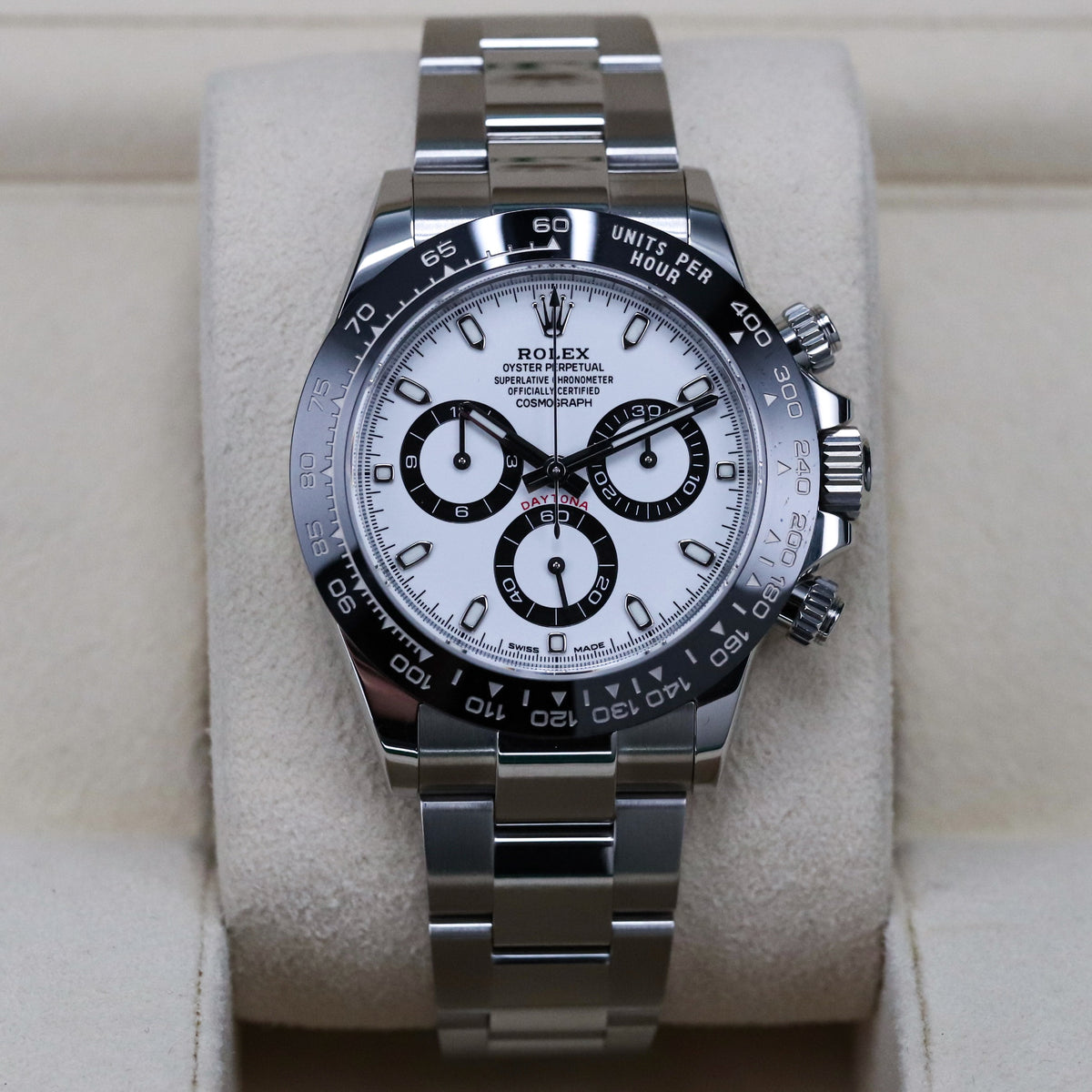 Rolex Daytona Cosmograph 40mm Panda White Dial Chronograph Oyster Steel 116500LN