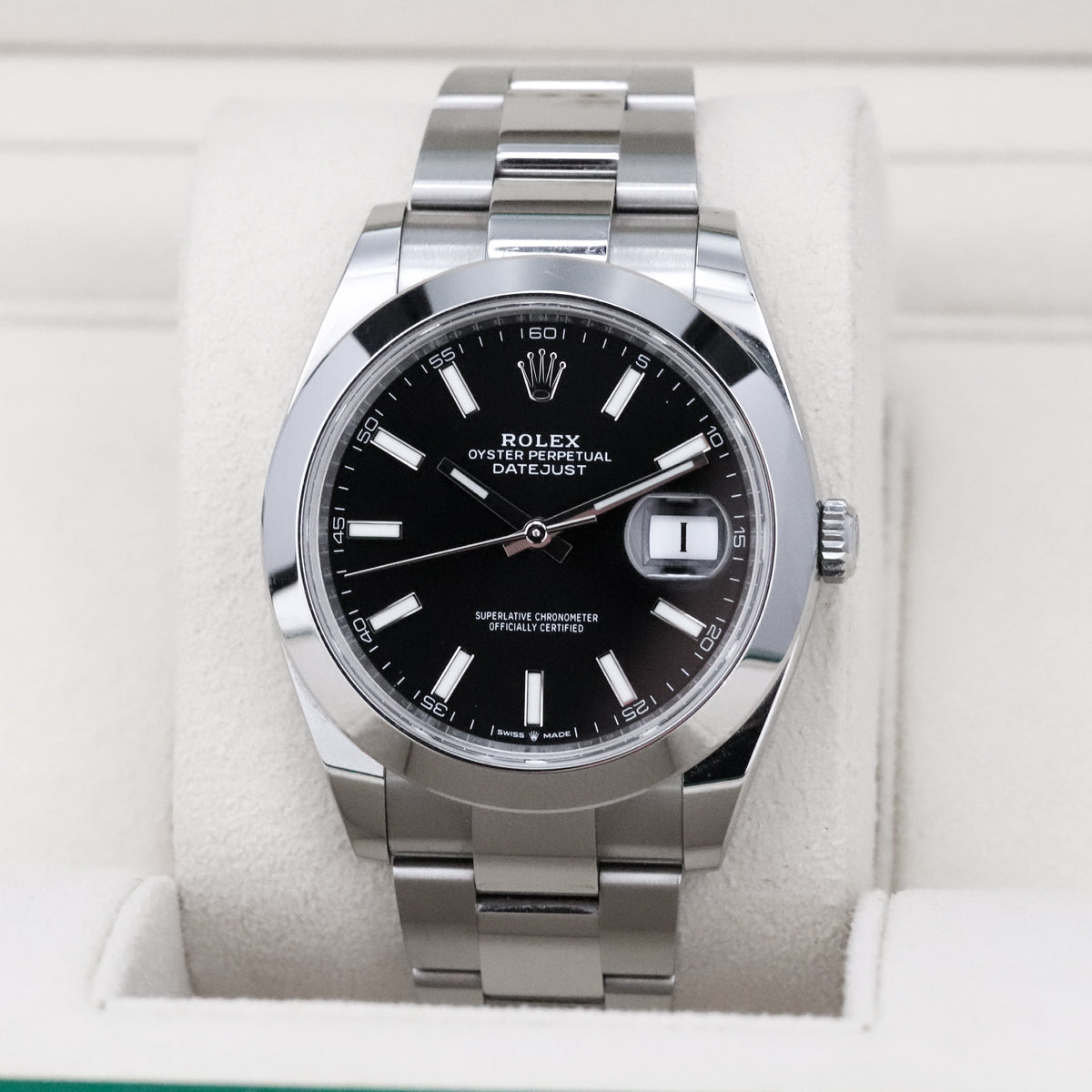 Rolex Datejust [2022 COMPLETE] 41mm Steel Case Black Dial Steel Silver Bezel Oyster Bracelet 126300