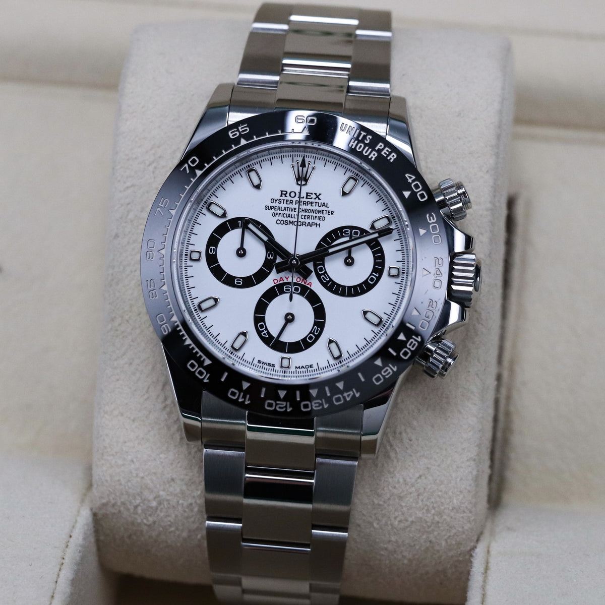 Rolex Daytona Cosmograph 40mm Panda White Dial Chronograph Oyster Steel 116500LN