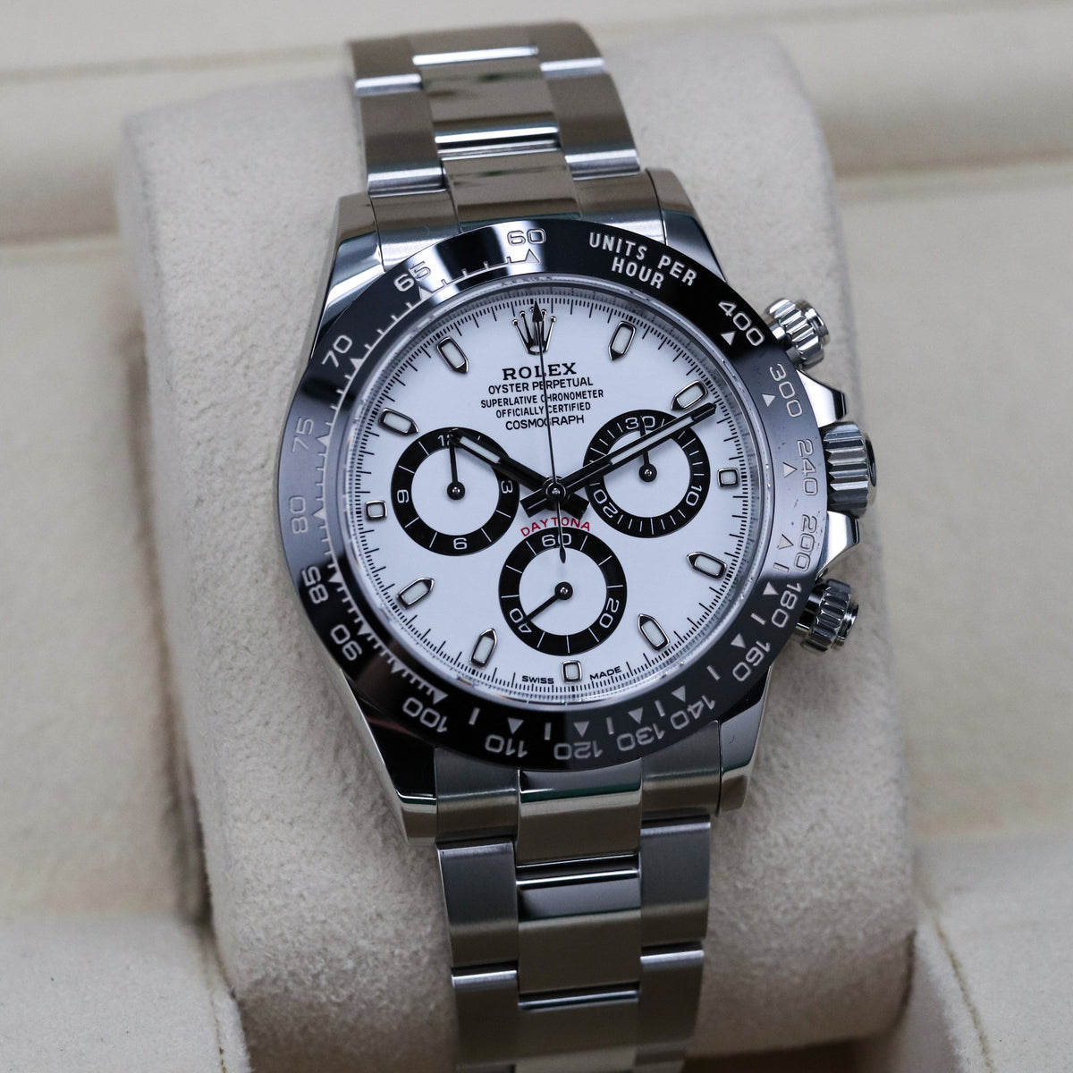 Rolex Daytona Cosmograph 40mm Panda White Dial Chronograph Oyster Steel 116500LN