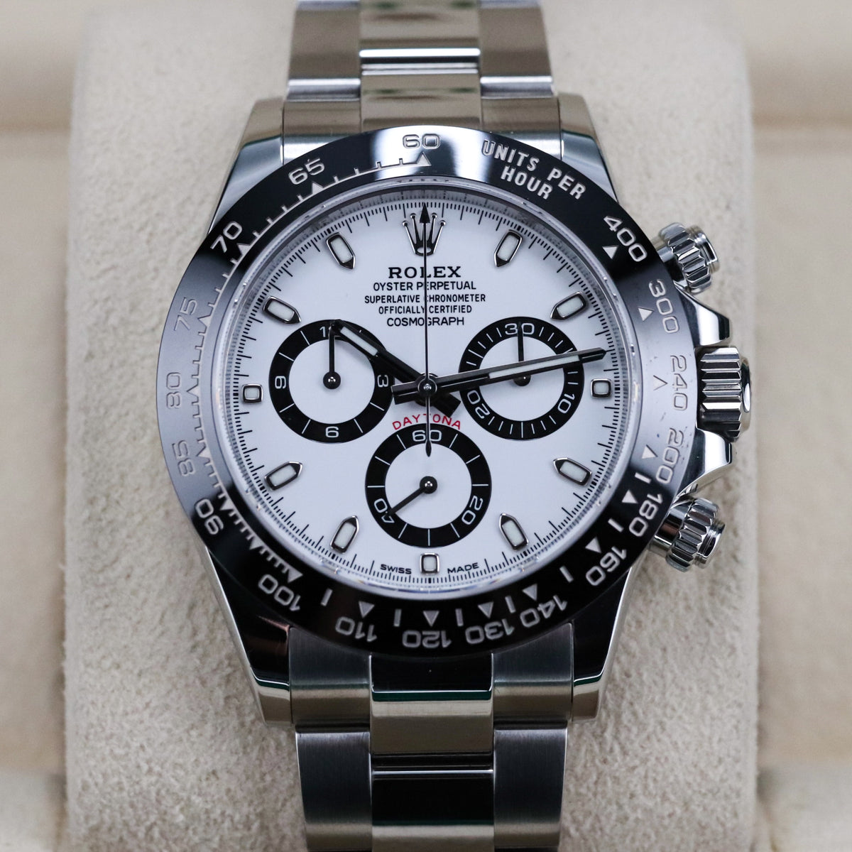 Rolex Daytona Cosmograph 40mm Panda White Dial Chronograph Oyster Steel 116500LN