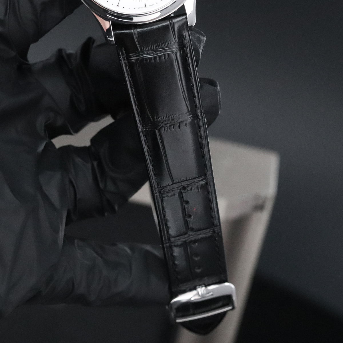 Jaeger-LeCoultre Master Ultra Thin [2021 Complete] 39mm Steel Case White Dial Moonphase Silver Steel Bezel Leather Strap Q1368430