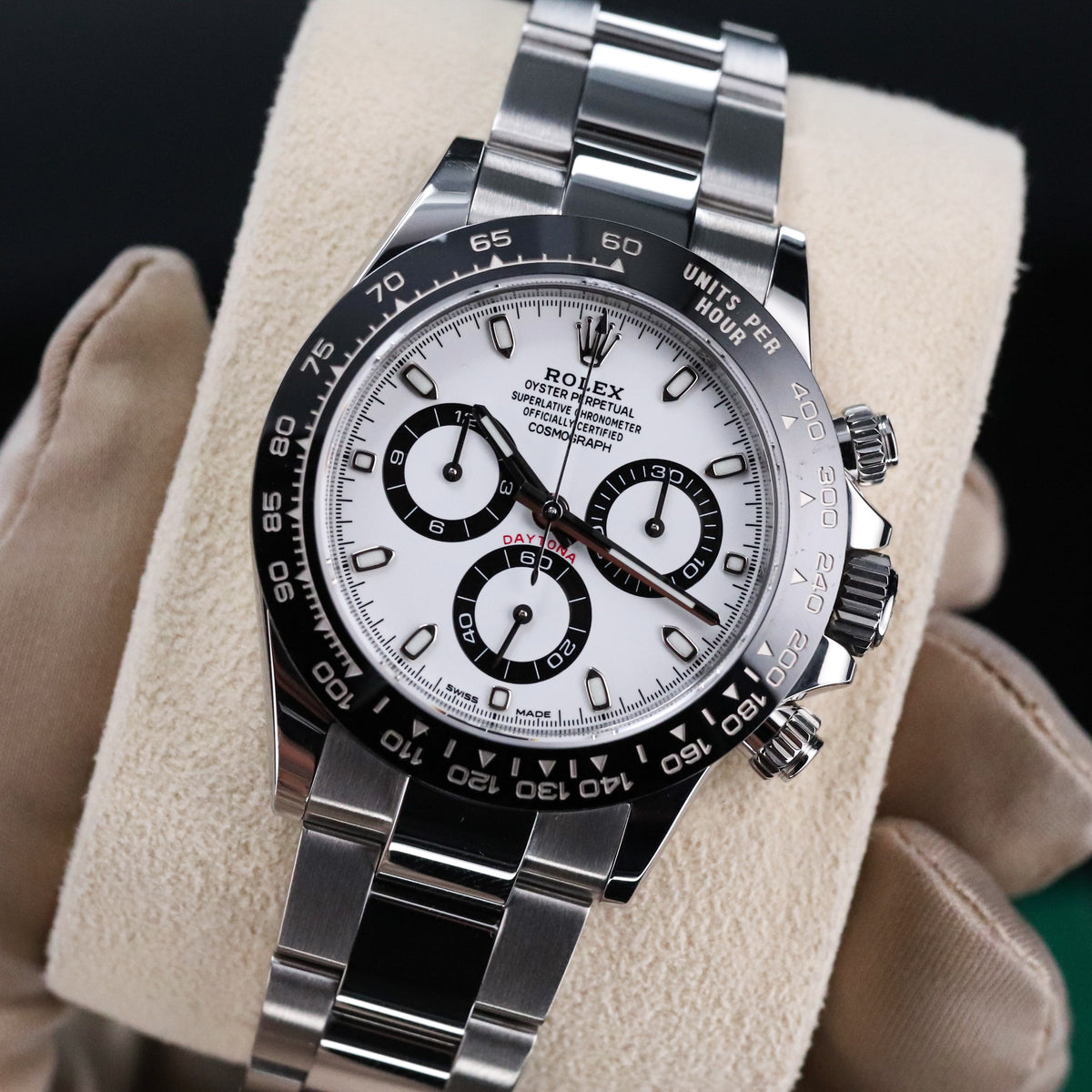 Rolex Daytona Cosmograph 40mm Panda White Dial Chronograph Oyster Steel 116500LN