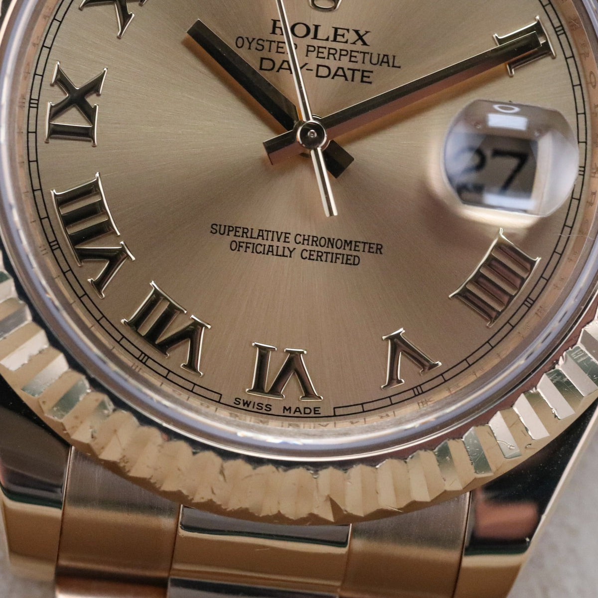 Rolex Day-Date II 41mm [Complete Set] Yellow Gold Champagne Dial Presidential Bracelet 218238