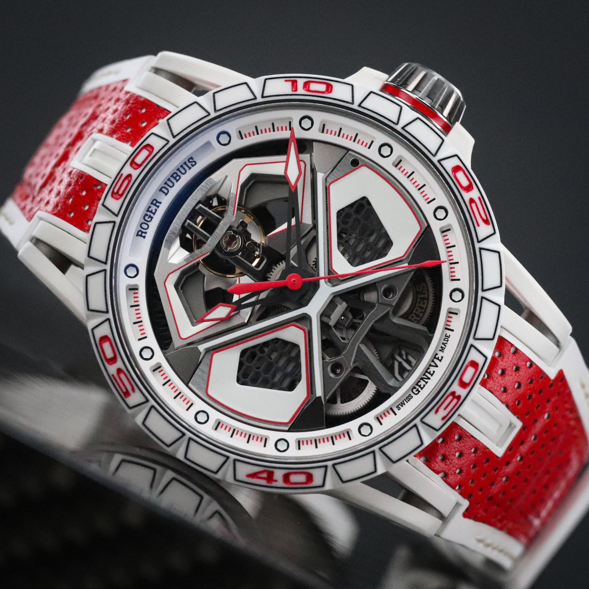 Roger Dubuis Excalibur Spider [Complete Mint] Huracan 45 Red Limited 88pcs Titanium White RDDBEX1040