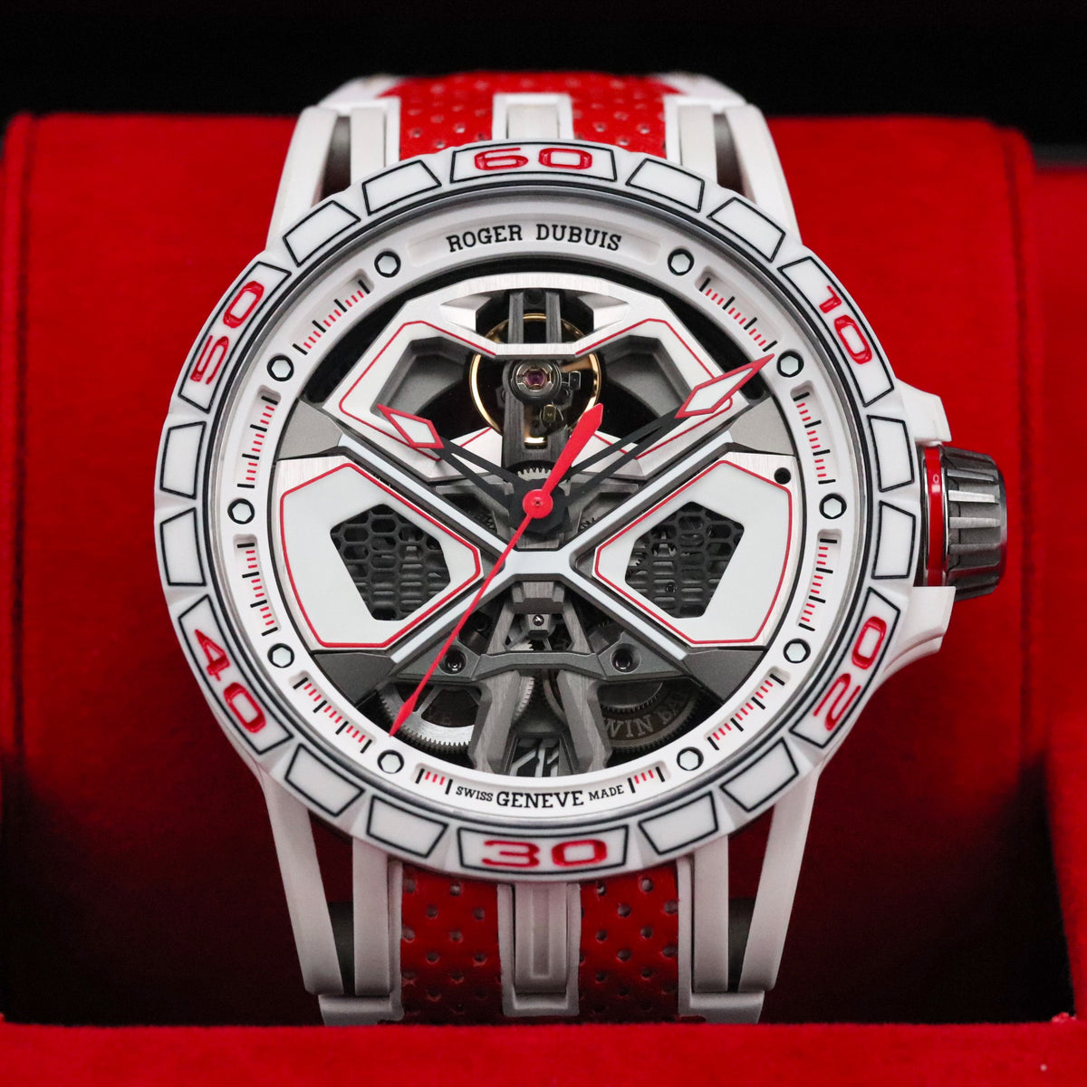 Roger Dubuis Excalibur Spider [Complete Mint] Huracan 45 Red Limited 88pcs Titanium White RDDBEX1040