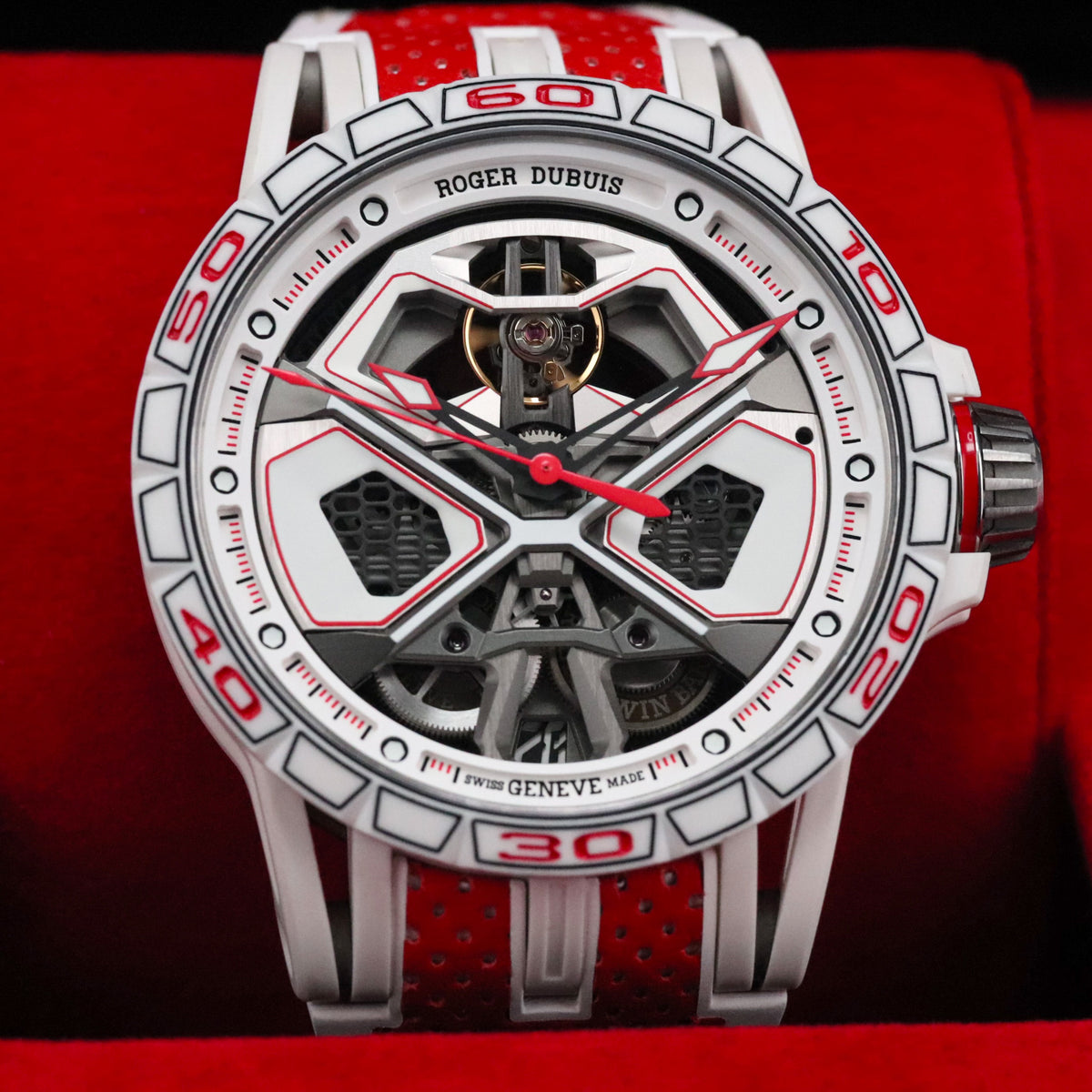 Roger Dubuis Excalibur Spider [Complete Mint] Huracan 45 Red Limited 88pcs Titanium White RDDBEX1040