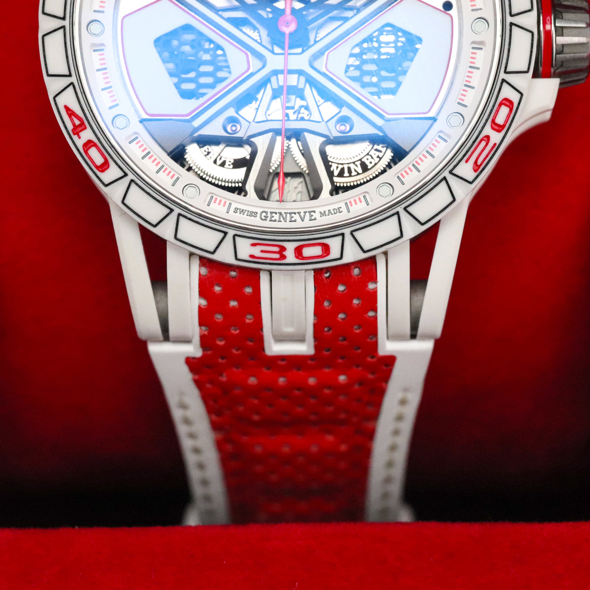 Roger Dubuis Excalibur Spider [Complete Mint] Huracan 45 Red Limited 88pcs Titanium White RDDBEX1040
