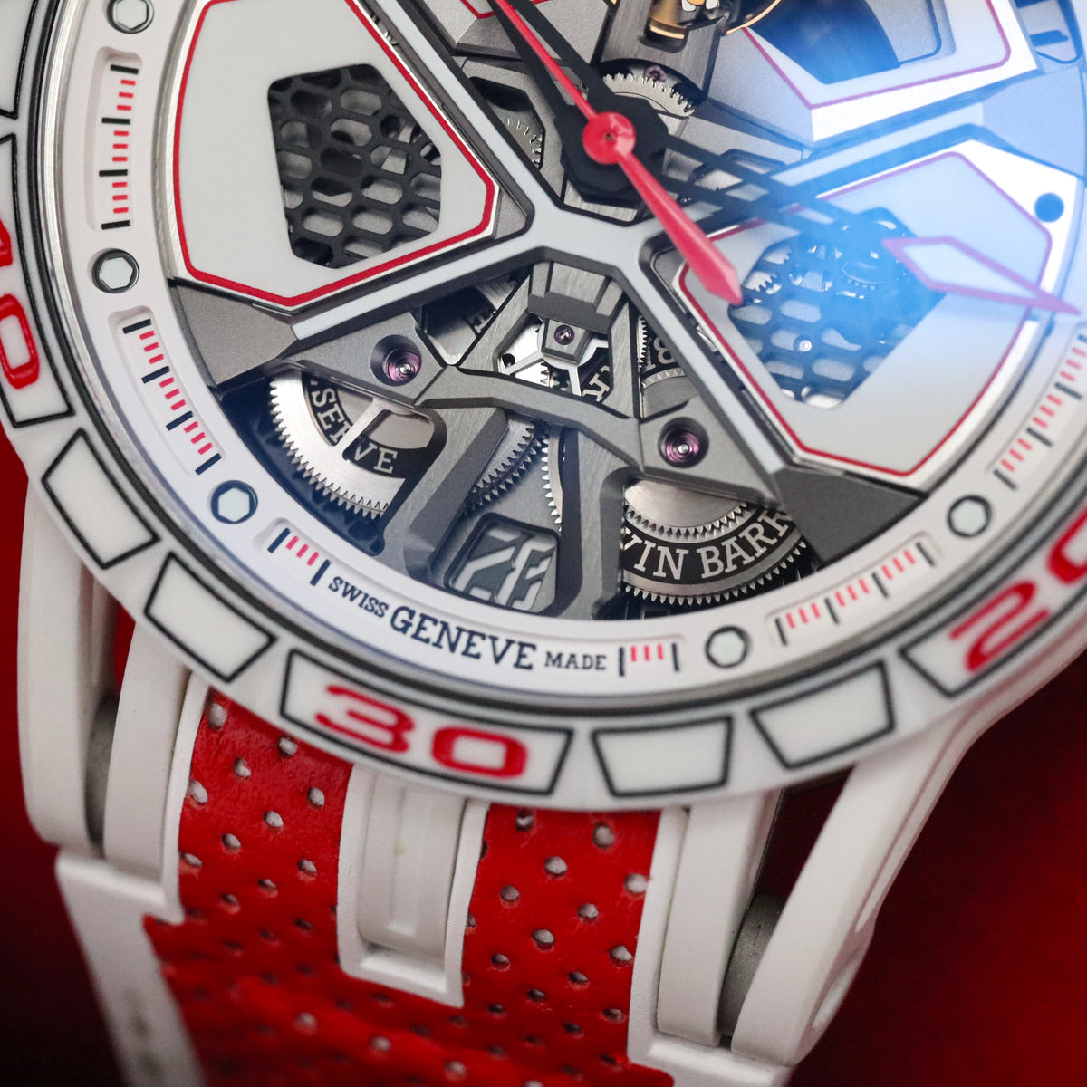 Roger Dubuis Excalibur Spider [Complete Mint] Huracan 45 Red Limited 88pcs Titanium White RDDBEX1040