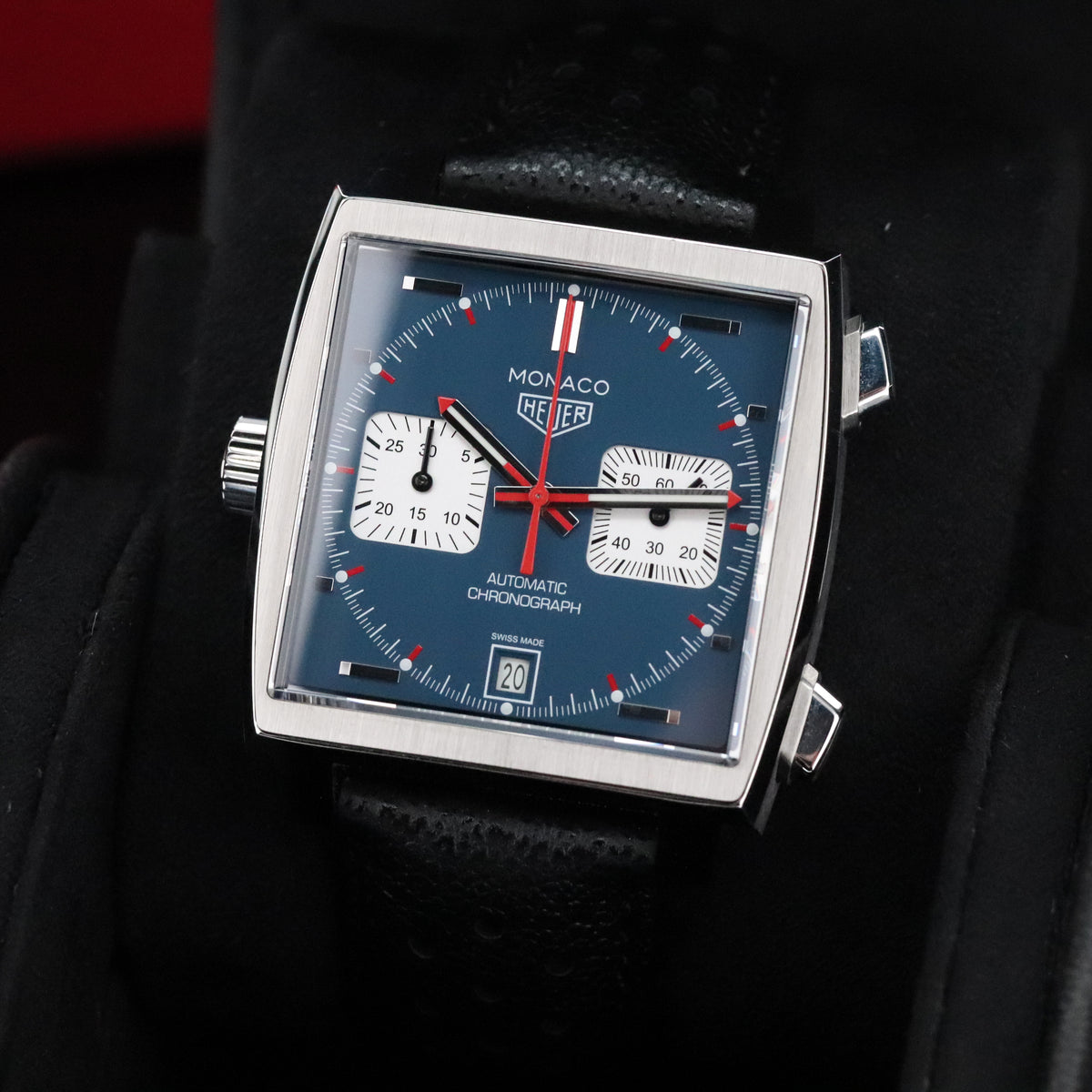 TAG Heuer Monaco Calibre 11 [2024 Complete Set] 39mm Chronograph Steel Blue Dial Square Auto CAW211P