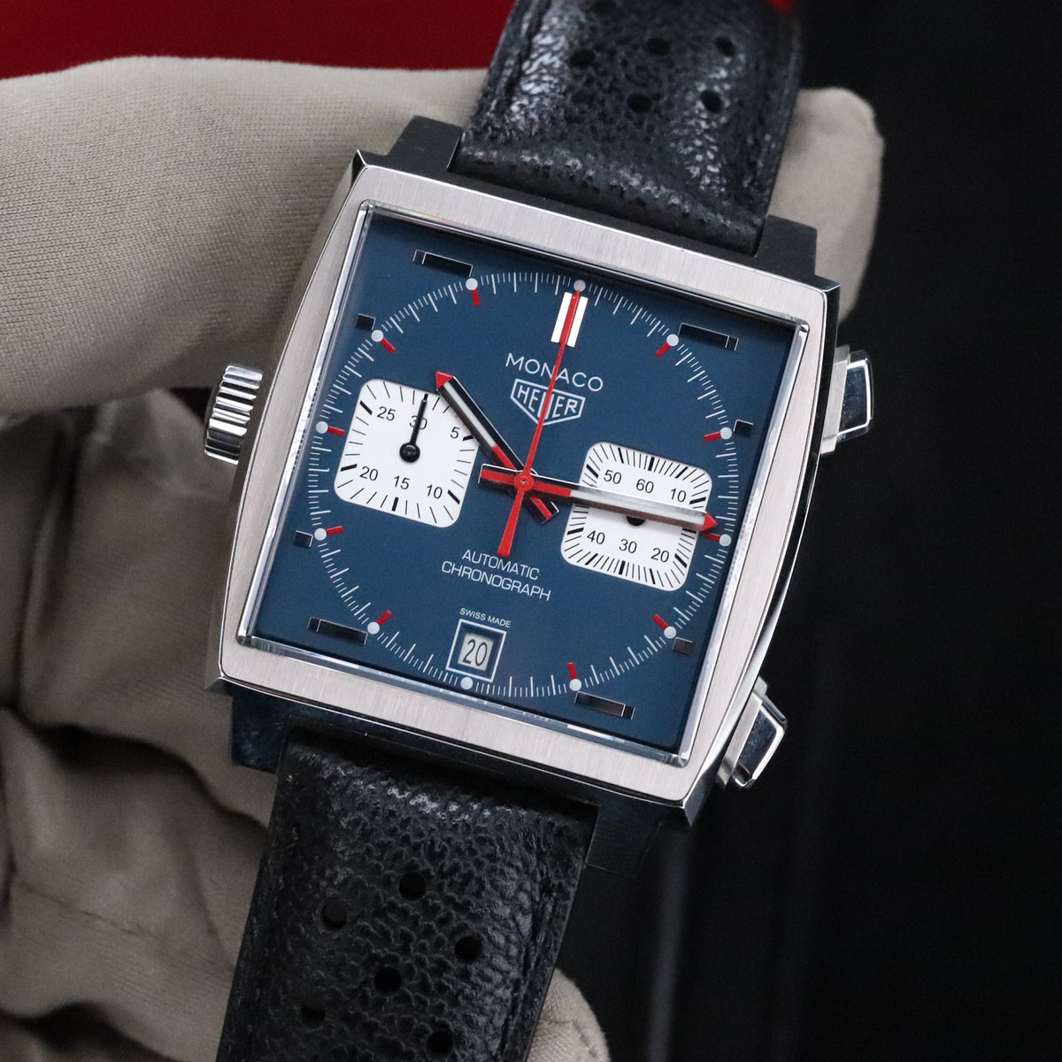 TAG Heuer Monaco Calibre 11 [2024 Complete Set] 39mm Chronograph Steel Blue Dial Square Auto CAW211P