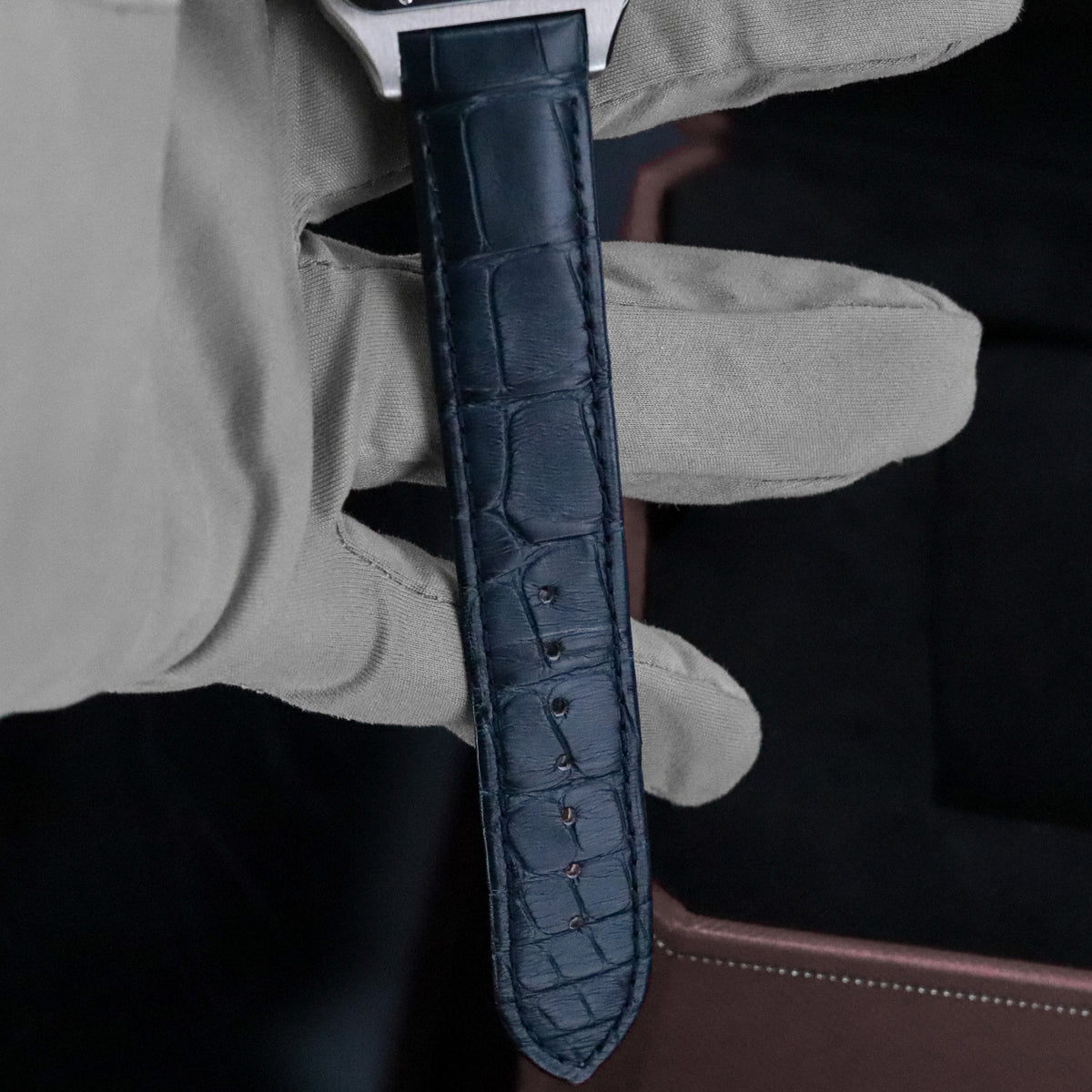 Cartier Santos Dumont Xl [2024 Complete] 33.9 mm x 46.6 mm Steel Roman Dial Blue Hands WSSA0032
