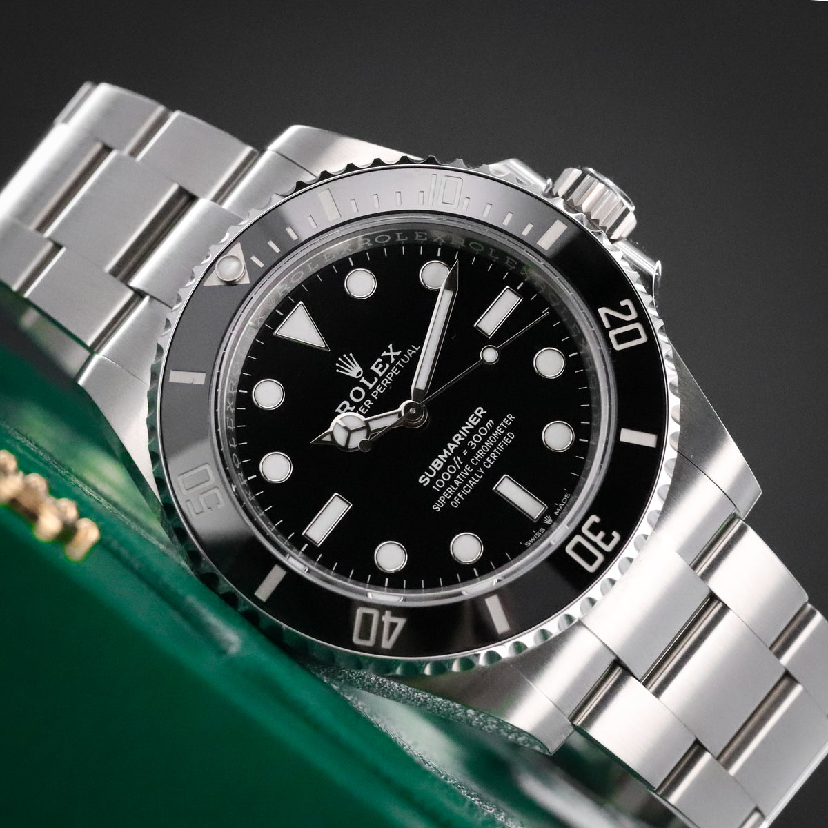 Rolex Submariner Sub No Date 41mm Black Ceramic Bezel Oyster Steel Bracelet Black Dial 124060