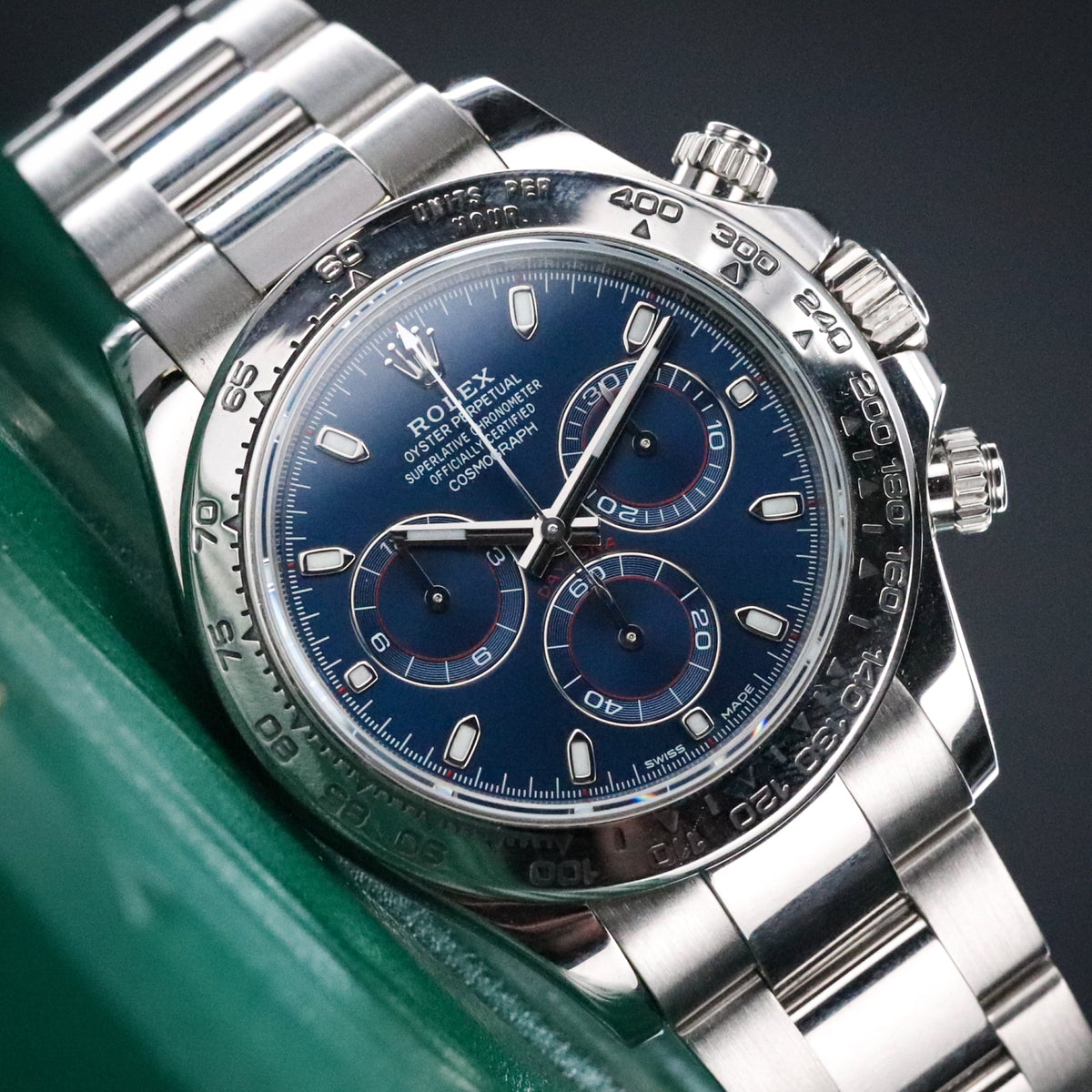 Rolex Daytona Cosmograph Daytona [Complete Set] White Gold Bright Blue Dial 40mm Oyster Automatic 116509
