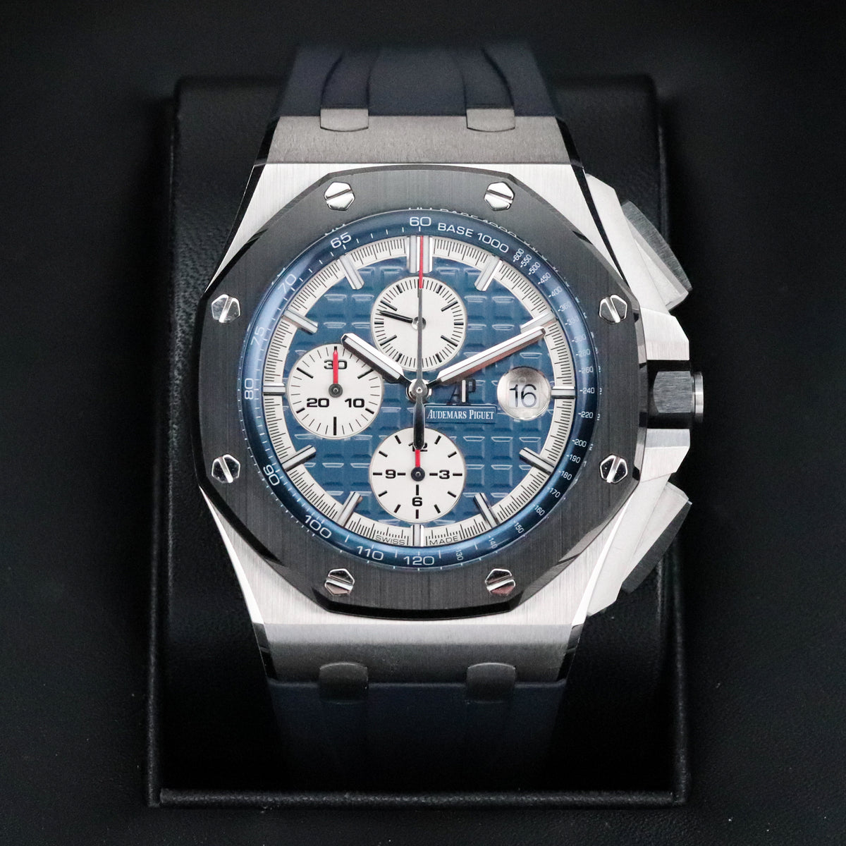 Audemars Piguet Royal Oak Offshore Chronograph [Complete Mint] Chronograph 44mm Platinum Blue Dial Sport 26401PO.00.A018CR.01
