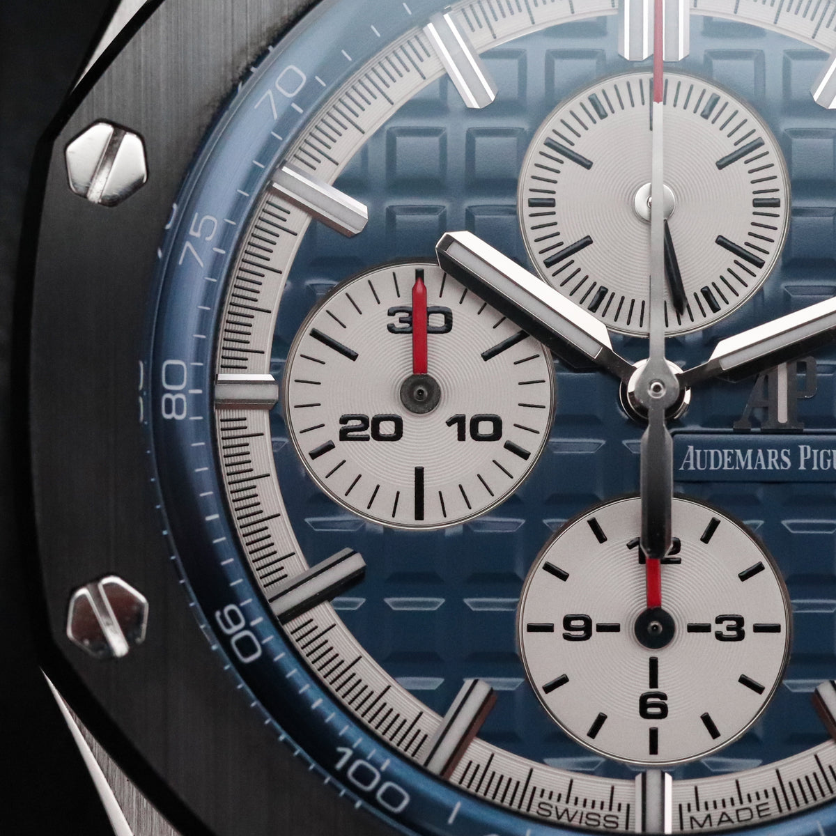 Audemars Piguet Royal Oak Offshore Chronograph [Complete Mint] Chronograph 44mm Platinum Blue Dial Sport 26401PO.00.A018CR.01