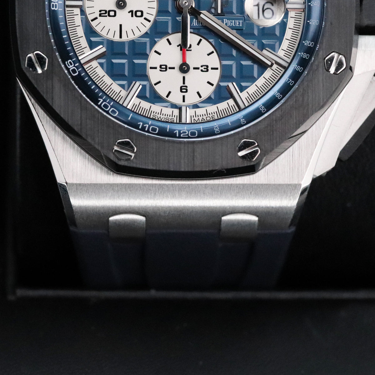 Audemars Piguet Royal Oak Offshore Chronograph [Complete Mint] Chronograph 44mm Platinum Blue Dial Sport 26401PO.00.A018CR.01