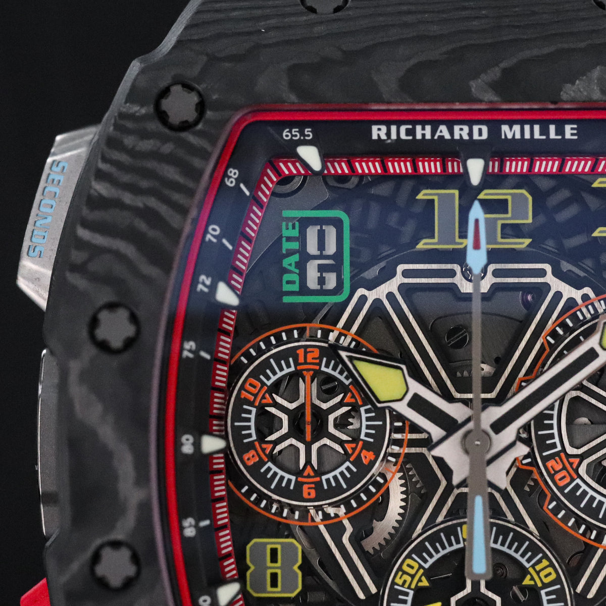 Richard Mille Chronograph 65-01 [2021 Complete Set] NTPT Carbon Titanium Split Seconds Sport 65 01