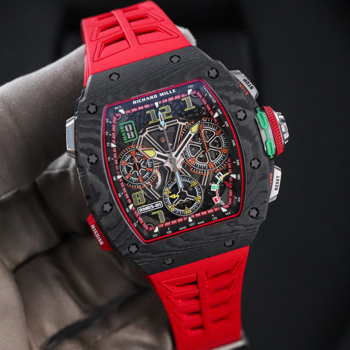 Richard Mille Chronograph 65-01 [2021 Complete Set] NTPT Carbon Titanium Split Seconds Sport 65 01