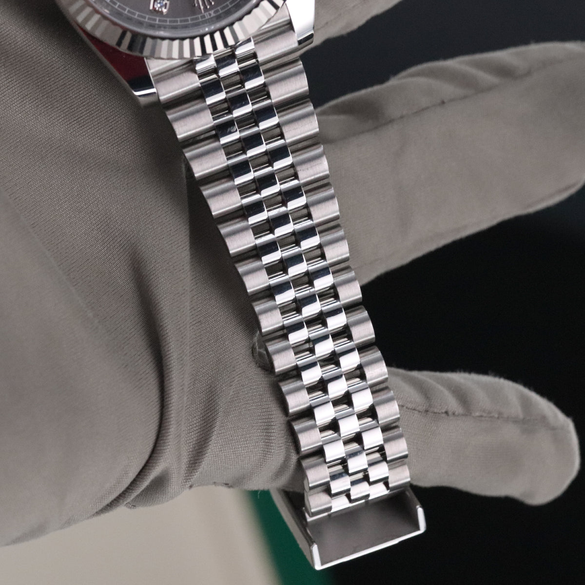 Rolex Datejust 41 Rhodium Diamond Fluted White Gold Jubilee Silver 126334