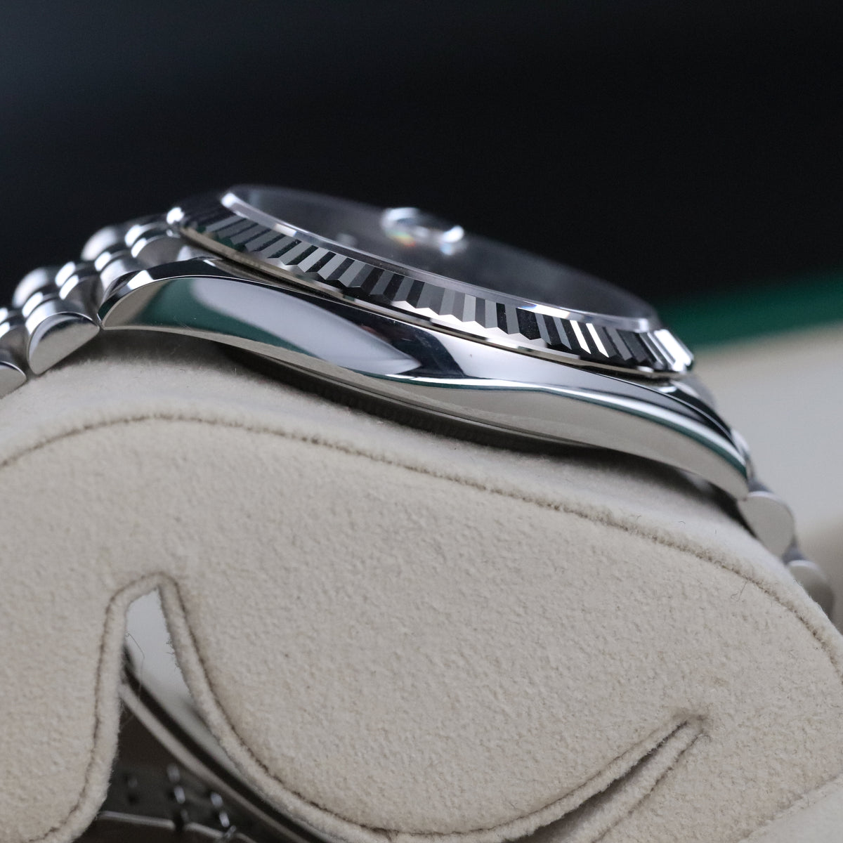 Rolex Datejust 41 Rhodium Diamond Fluted White Gold Jubilee Silver 126334