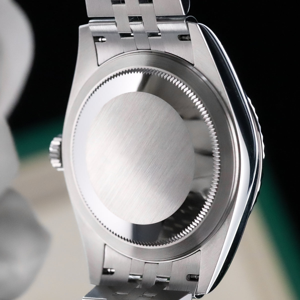 Rolex Sky-Dweller 42mm Black Dial Fluted White Gold Bezel Steel Jubilee Bracelet 336934