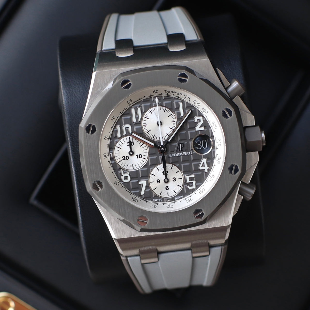 Audemars Piguet Royal Oak Offshore Ghost 2022 Complete 42mm Titanium Case Gray Ceramic Rubber Strap 26470IO.OO.A006CA.01