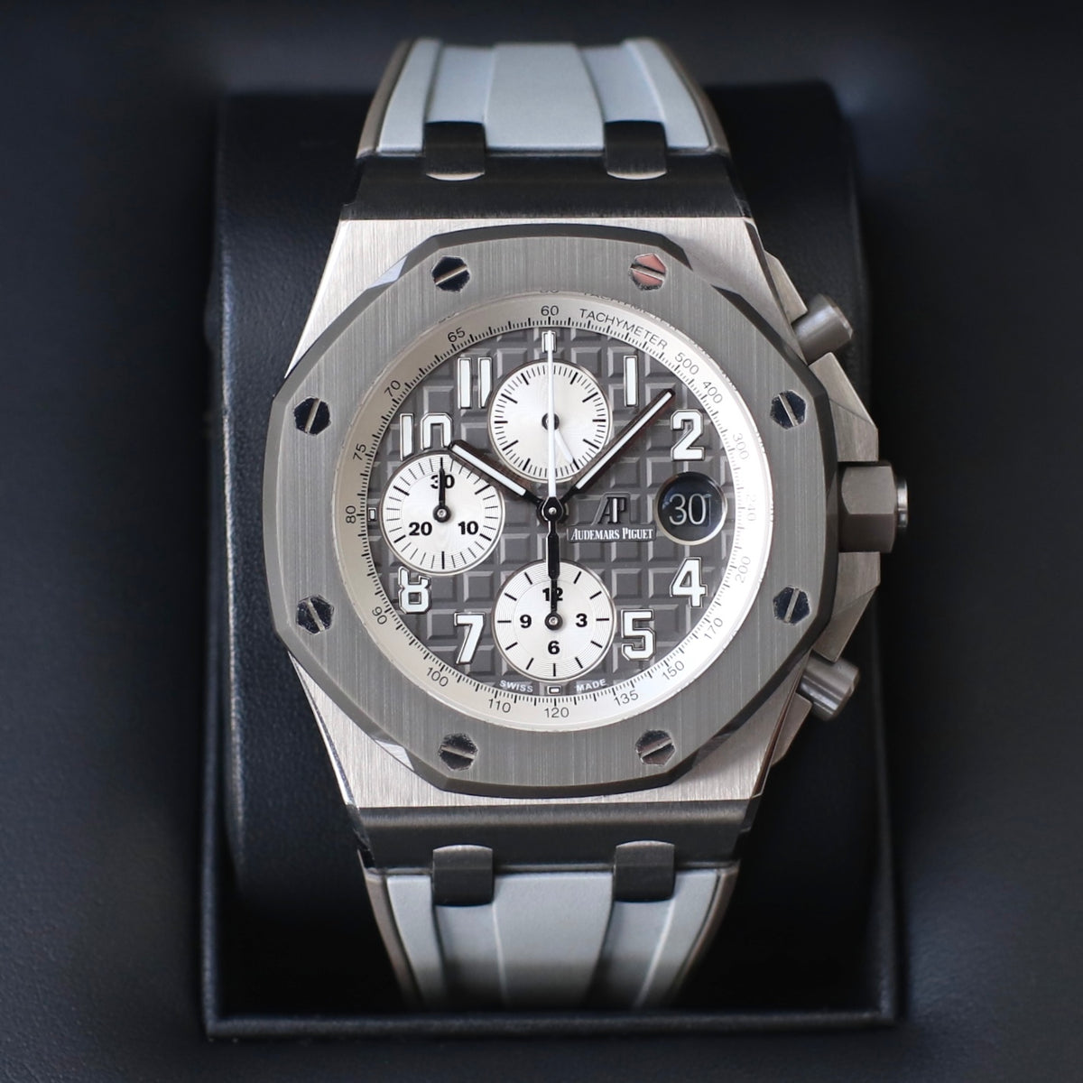 Audemars Piguet Royal Oak Offshore Ghost 2022 Complete 42mm Titanium Case Gray Ceramic Rubber Strap 26470IO.OO.A006CA.01
