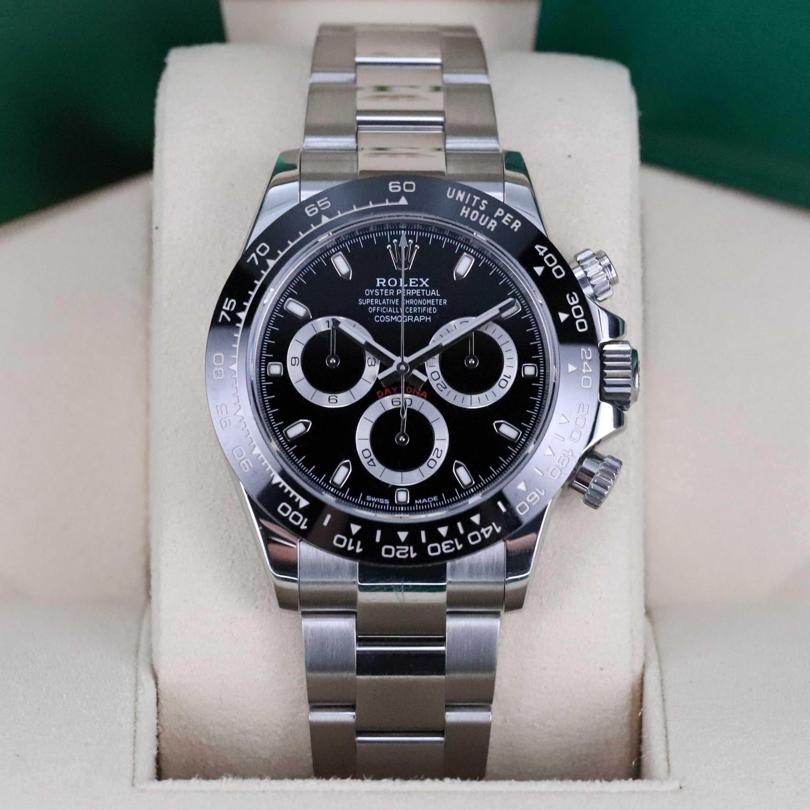 Rolex Daytona Black 40mm Cosmograph Steel Black Ceramic Bezel