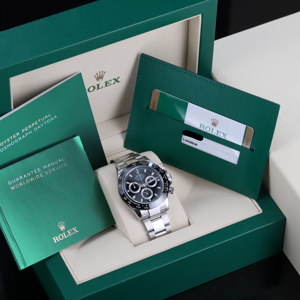 Rolex Daytona Black 40mm Cosmograph Steel Ceramic Reverse Panda 116500LN