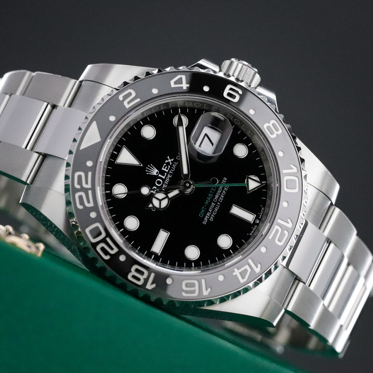 Rolex GMT-Master II 40mm Bruce Wayne Black Grey Bezel Oyster Bracelet Steel 126710GRNR