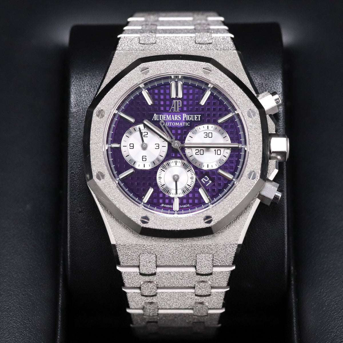 Audemars Piguet Royal Oak Chronograph 41mm Frosted White Gold Purple Dial Limited Edition 200pcs 26331BC.GG.1224BC.01