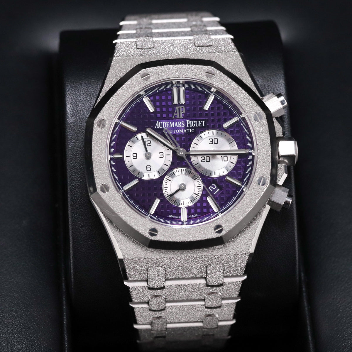 Audemars Piguet Royal Oak Chronograph 41mm Frosted White Gold Purple Dial Limited Edition 200pcs 26331BC.GG.1224BC.01