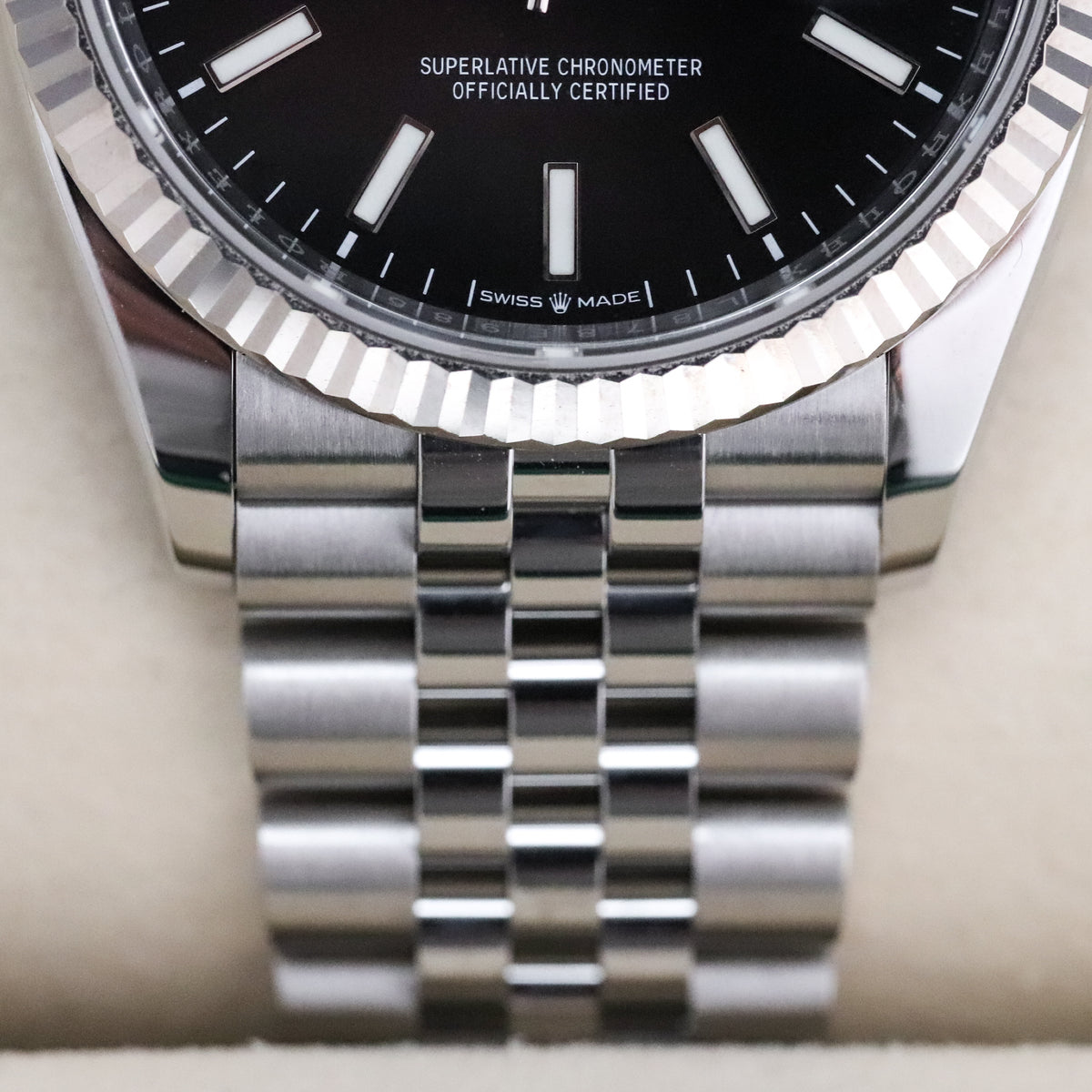 Rolex Datejust 36mm Black Dial Sapphire Fluted Bezel Steel Jubilee Bracelet 126243 2022