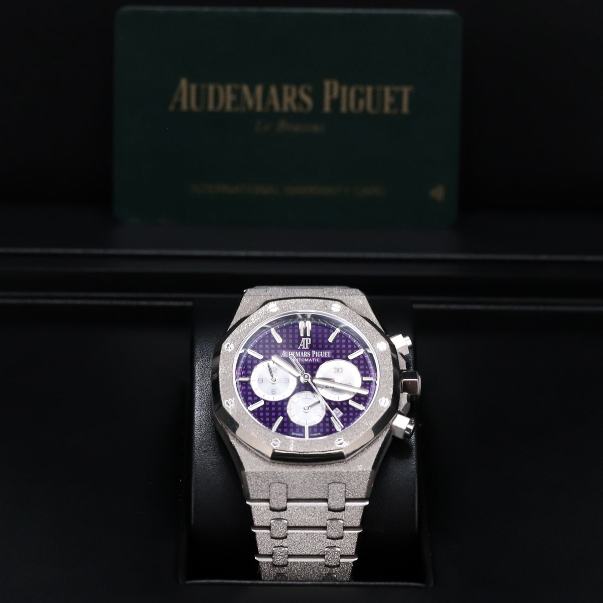 Audemars Piguet Royal Oak Chronograph 41mm Frosted White Gold Purple Dial Limited Edition 200pcs 26331BC.GG.1224BC.01