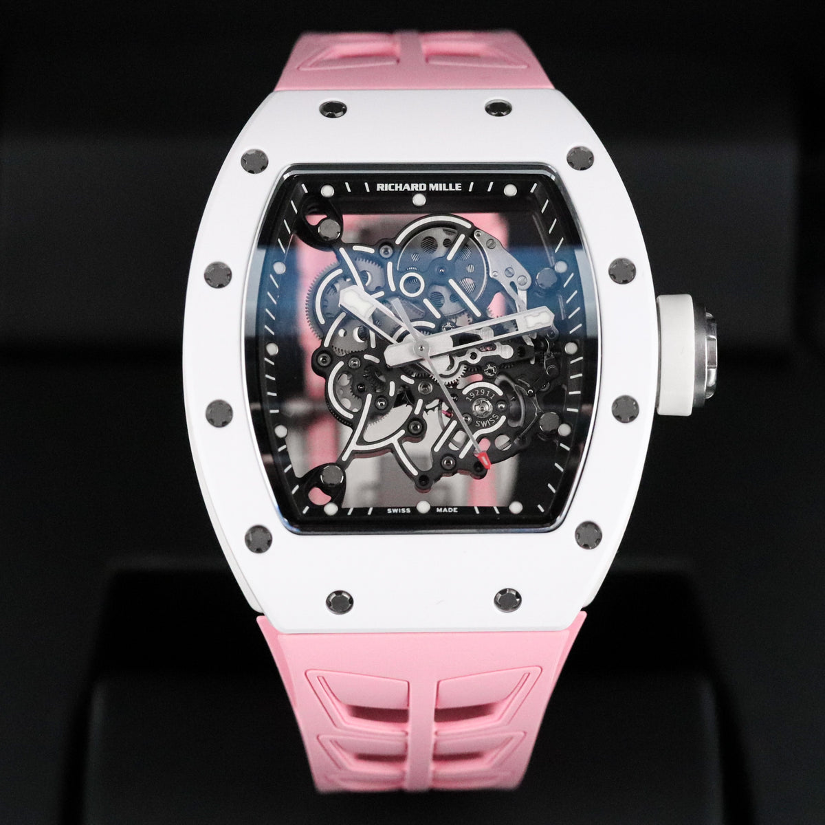 Richard Mille RM 055 Bubba Watson White Ceramic Skeleton Titanium Rubber 49.8mm x 42mm