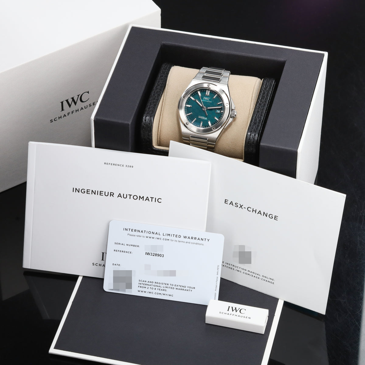 IWC Ingenier 2026 Complete 40mm Stainless Steel Aqua Green Motif Dial Stainless Steel Fixed Bezel Stainless Steel Integrated Bracelet IW328903