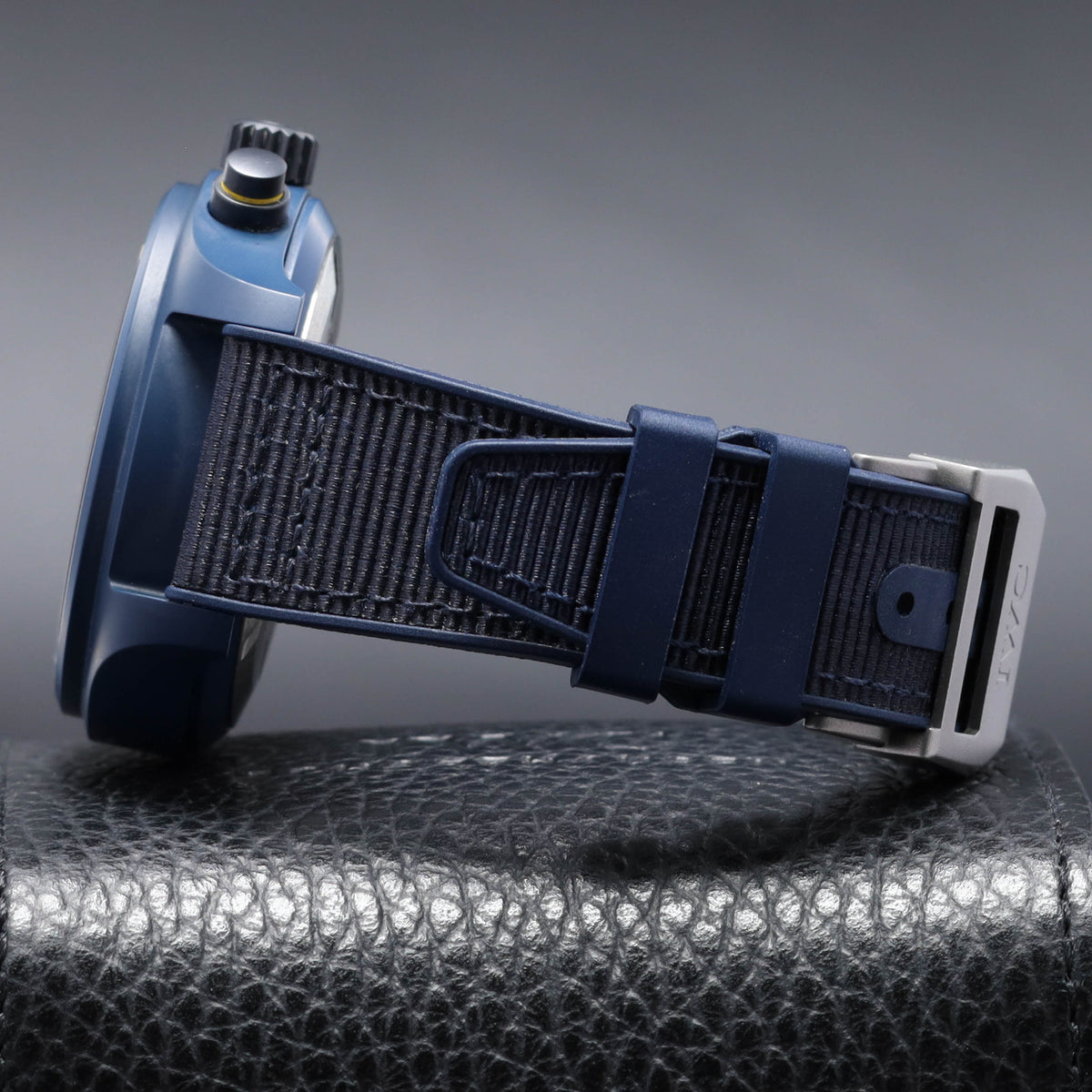 IWC 2023 Complete 44.5mm Blue Ceramic Blue with Yellow Accents Dial Blue Ceramic Bezel Blue Rubber Strap  IW389109