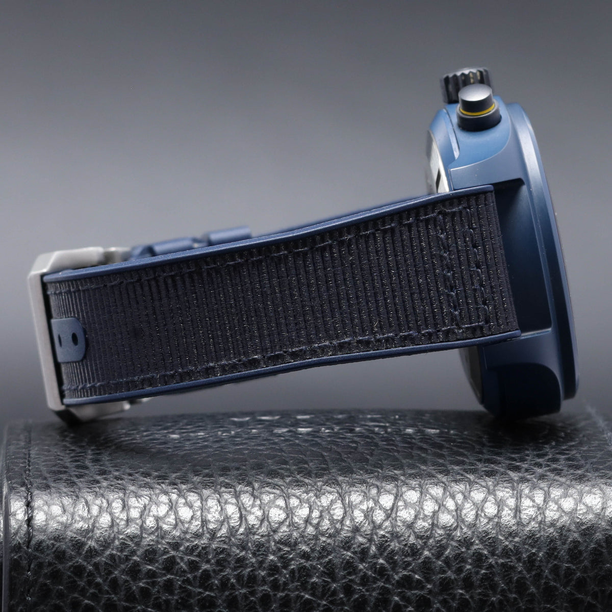 IWC 2023 Complete 44.5mm Blue Ceramic Blue with Yellow Accents Dial Blue Ceramic Bezel Blue Rubber Strap  IW389109