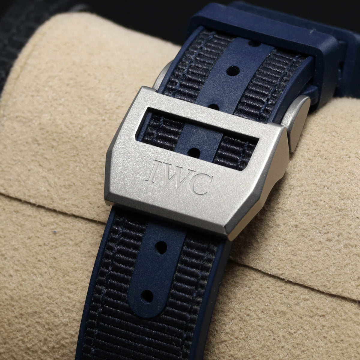 IWC 2023 Complete 44.5mm Blue Ceramic Blue with Yellow Accents Dial Blue Ceramic Bezel Blue Rubber Strap  IW389109