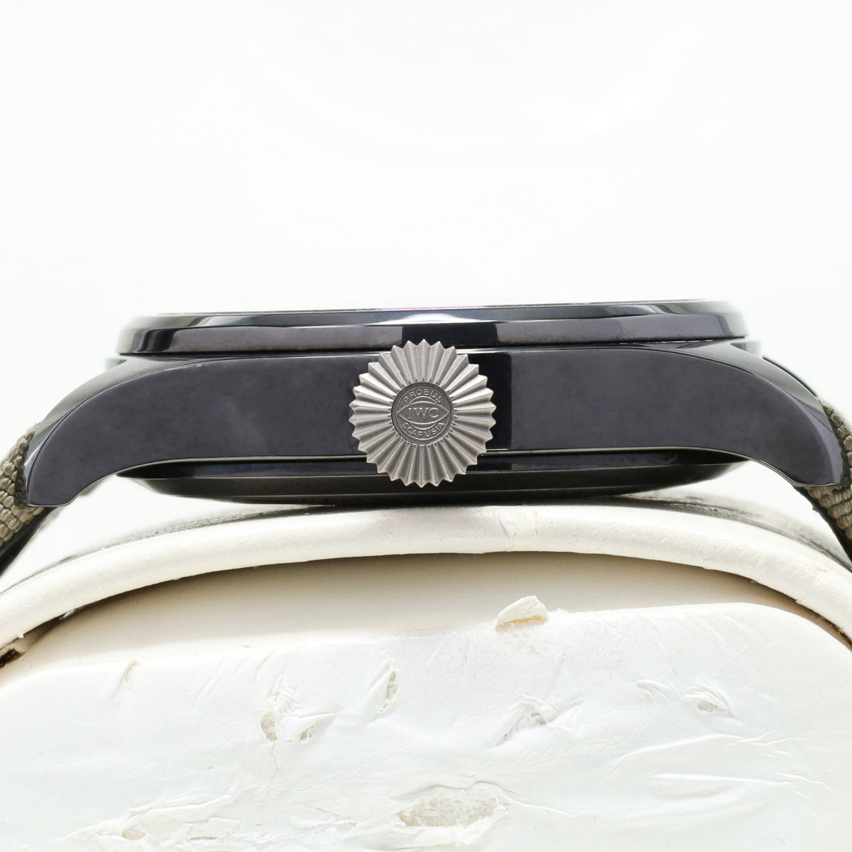 IWC Big Pilot 2022 Complete 48.6mm Ceramic Grey Dial Ceramic Bezel Green Textile Strap with Pin Buckle IW501902