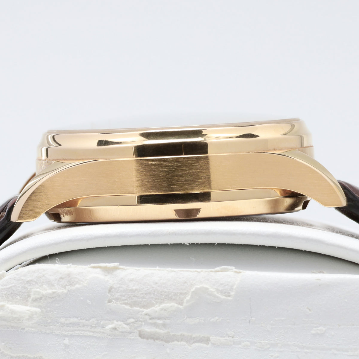 IWC Portugieser 42.3mm 18k Rose Gold Silver Dial 18k Rose Gold Bezel Brown Alligator Leather Strap with Rose Gold Deployant Clasp W502213