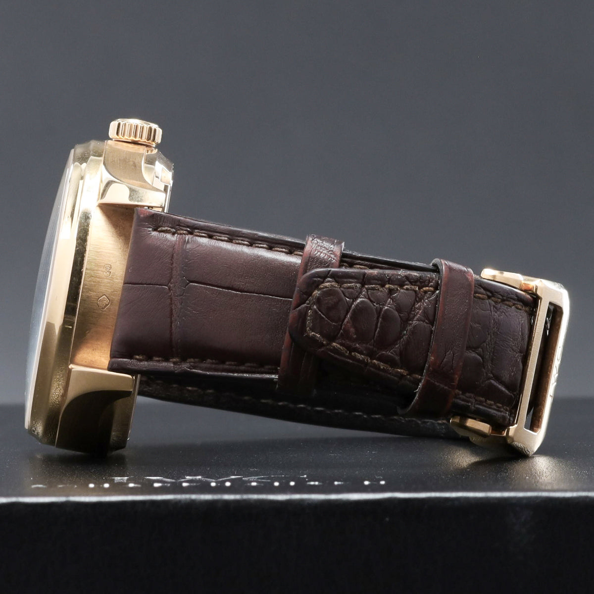 IWC Portugieser 42.3mm 18k Rose Gold Silver Dial 18k Rose Gold Bezel Brown Alligator Leather Strap with Rose Gold Deployant Clasp W502213