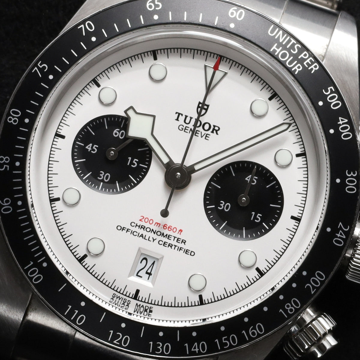 Tudor Black Bay 2023 Complete 41mm Stainless Steel White With Black Subdials Black Anodized Aluminum Tachymeter Bezel Stainless Steel Bracelet M79360N